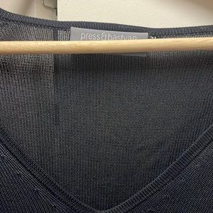 Beautiful slinky Press and Bastyan black evening dress